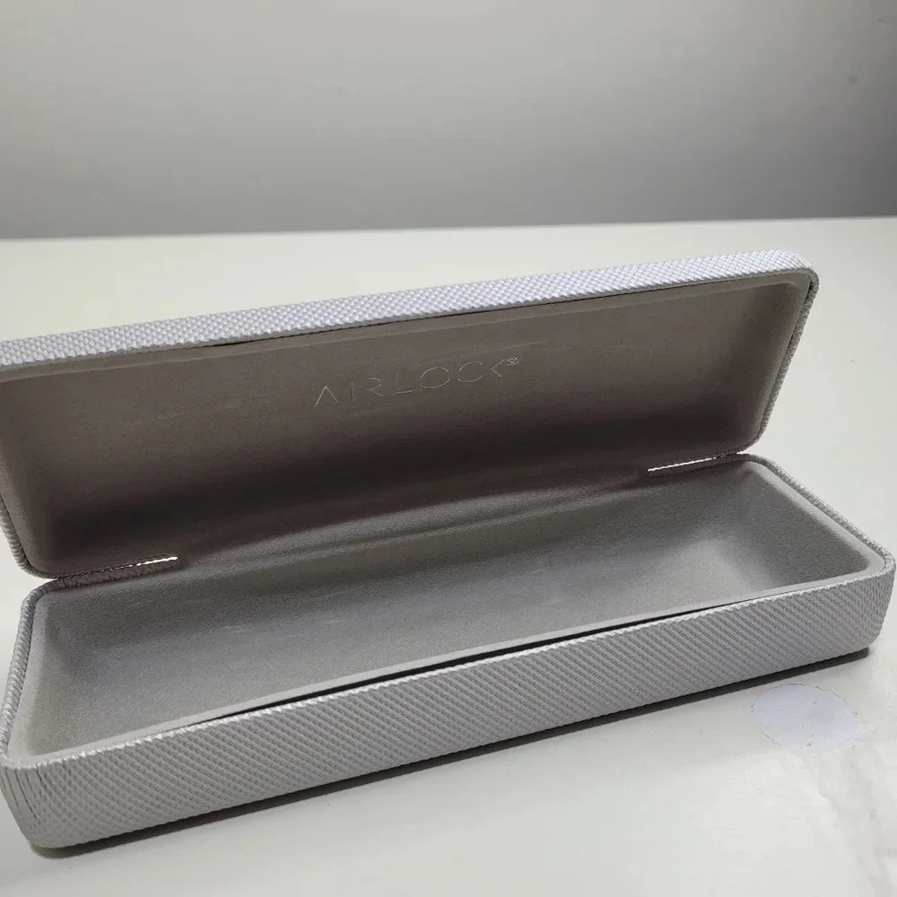 Marchon Titanium Airlock Silver HONOR Hard Eyeglass Case, Case Only